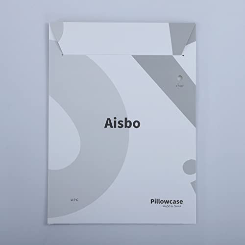 Aisbo Housewife Pillowcases 2 Pack - Light Grey Standard Pillow Case Set of 2, Soft Pair of Microfiber Plain Pillow Cover 50x75 cm with Envelope Closure