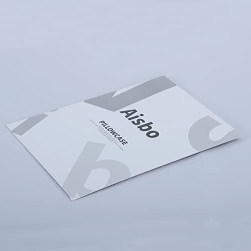 Aisbo Housewife Pillowcases 2 Pack - Light Grey Standard Pillow Case Set of 2, Soft Pair of Microfiber Plain Pillow Cover 50x75 cm with Envelope Closure