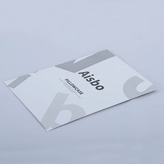 Aisbo Housewife Pillowcases 2 Pack - Light Grey Standard Pillow Case Set of 2, Soft Pair of Microfiber Plain Pillow Cover 50x75 cm with Envelope Closure