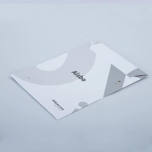 Aisbo Housewife Pillowcases 2 Pack - Light Grey Standard Pillow Case Set of 2, Soft Pair of Microfiber Plain Pillow Cover 50x75 cm with Envelope Closure