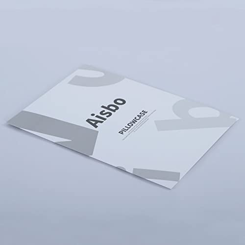 Aisbo Housewife Pillowcases 2 Pack - Light Grey Standard Pillow Case Set of 2, Soft Pair of Microfiber Plain Pillow Cover 50x75 cm with Envelope Closure