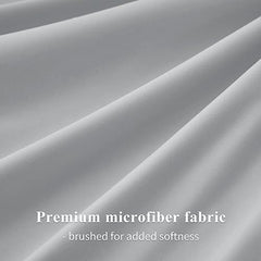 Aisbo Housewife Pillowcases 2 Pack - Light Grey Standard Pillow Case Set of 2, Soft Pair of Microfiber Plain Pillow Cover 50x75 cm with Envelope Closure