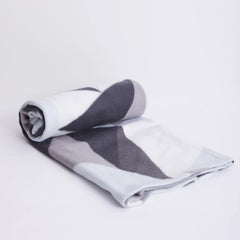 Dreamscene Shapes Geometric Fleece Blanket Super Soft Warm Cosy Sofa Couch Settee Bed Picnic Garden Throw Over, Grey - 120 x 150cm