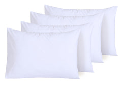 NAFAY LIVING White Pillow Cases 4 Pack Cotton 300 Thread Count - Hotel Quality Pillow Covers with Envelope Enclosure - Breathable & Super Soft Housewife Pillowcases (50 x 75 cm)