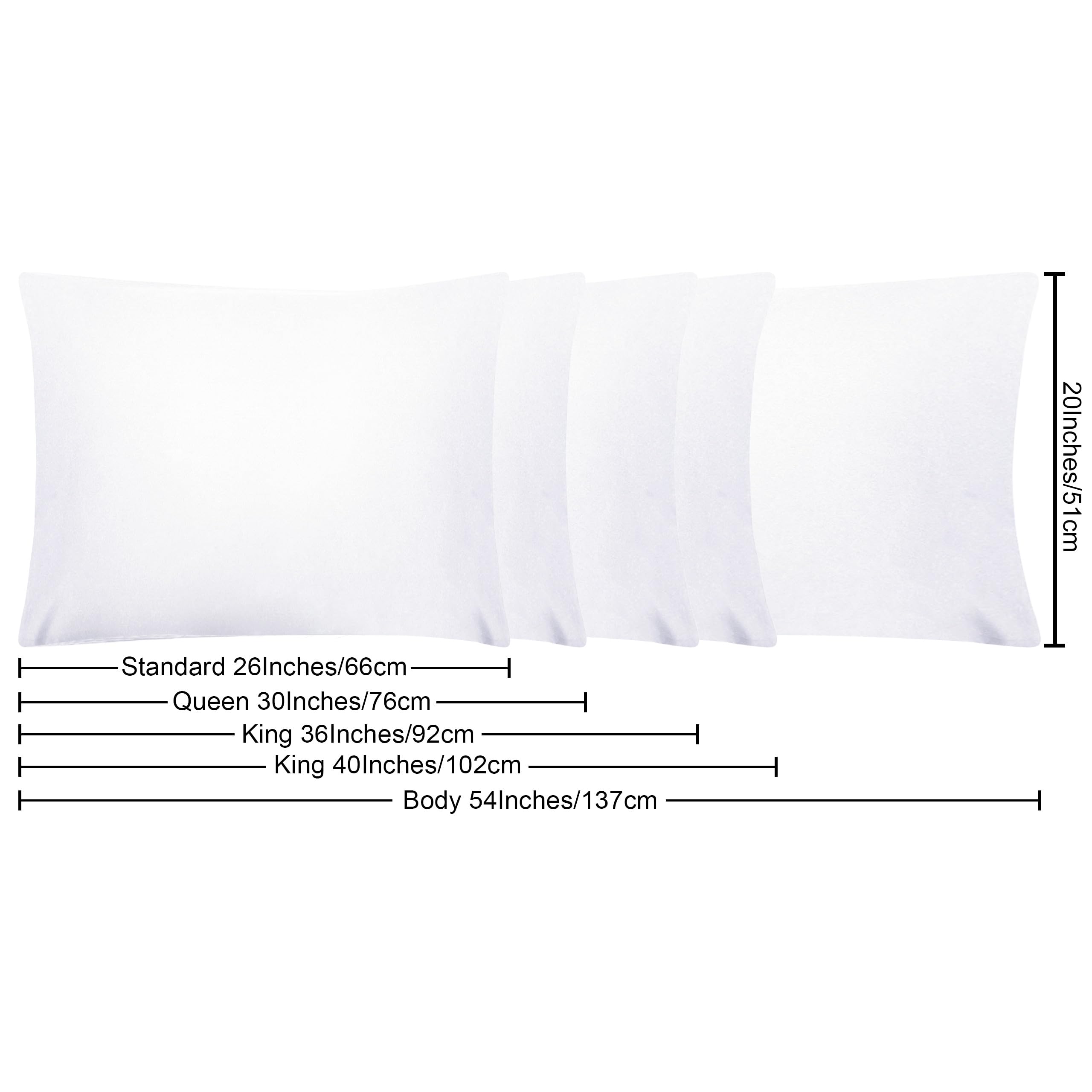 NTBAY 4 Pack 100% Brushed Microfiber Plain Pillowcases, 1800 Super Soft and Cozy, Wrinkle, Fade, Stain Resistant with Envelope Closure Bed Pillow Cases, 50x75 cm, White