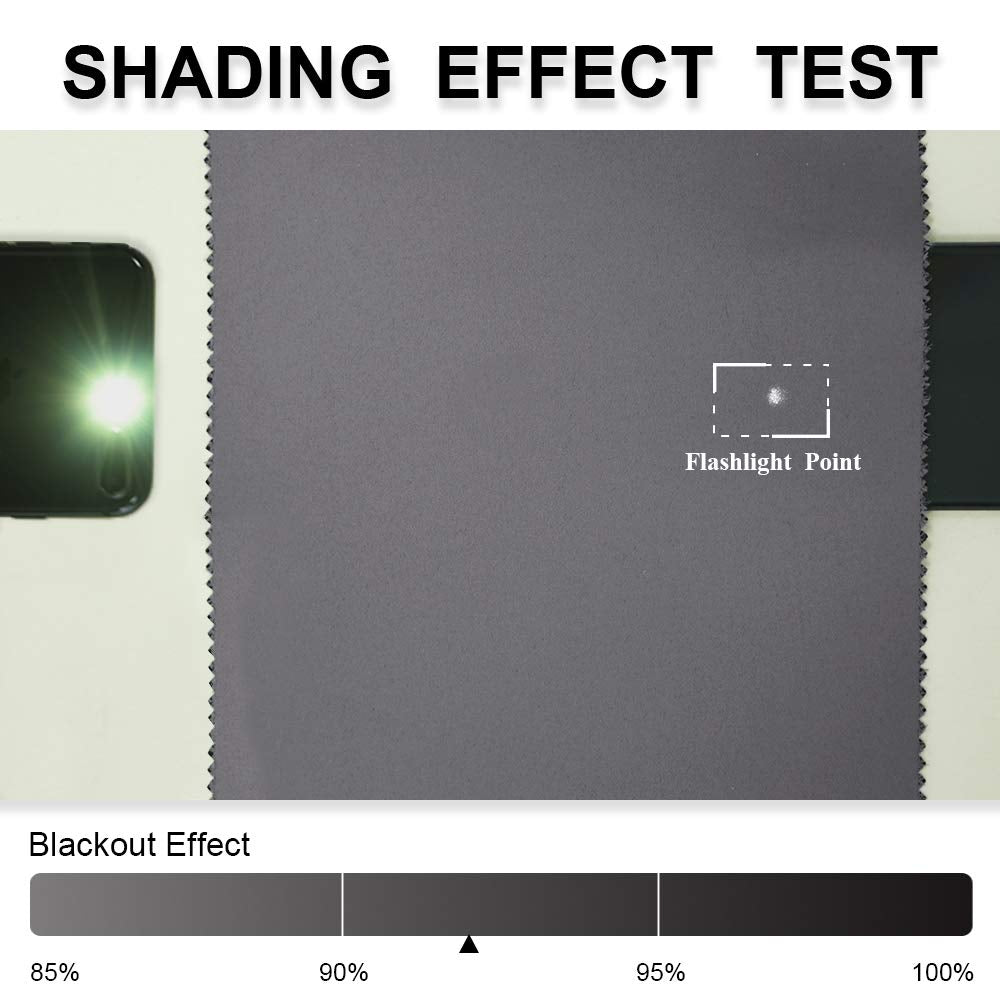 PONY DANCE Grey Blackout Curtains for Bedroom 54 Inch Drop Eyelet Thermal Curtains & Drapes Short Blackout Curtains for Window Treatment Living Room/Kitchen, 2 Panels, W46 X L54, Gray