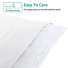 NTBAY 4 Pack 100% Brushed Microfiber Plain Pillowcases, 1800 Super Soft and Cozy, Wrinkle, Fade, Stain Resistant with Envelope Closure Bed Pillow Cases, 50x75 cm, White