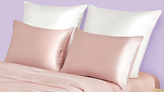 OLESILK 100% Silk Pillowcase for Hair and Skin, Both Sides 16 Momme Real Natural Mulberry Silk, with Hidden Zipper and Gift Box, 1pc, Peach Pink, 50x75cm