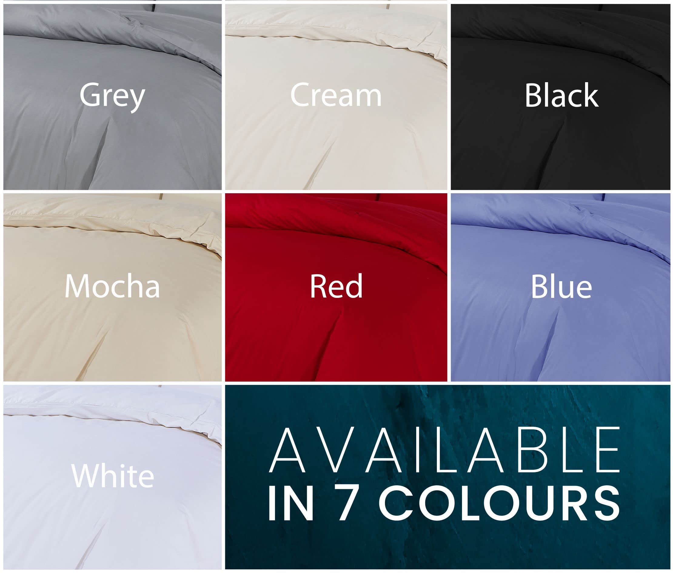 Sapphire Collection 100% Egyptian Cotton 300 Thread Count Duvet Cover With Pillow Case Bedding Set (Single, White)