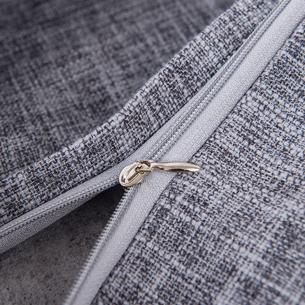 GONOVE Cushion Cover, 4 Pack 45×45cm Linen Cotton Pillowcase Vintage Style Square Throw Pillow Covers Decorative Cushion Covers for Sofa, Couch, Bed, Bench