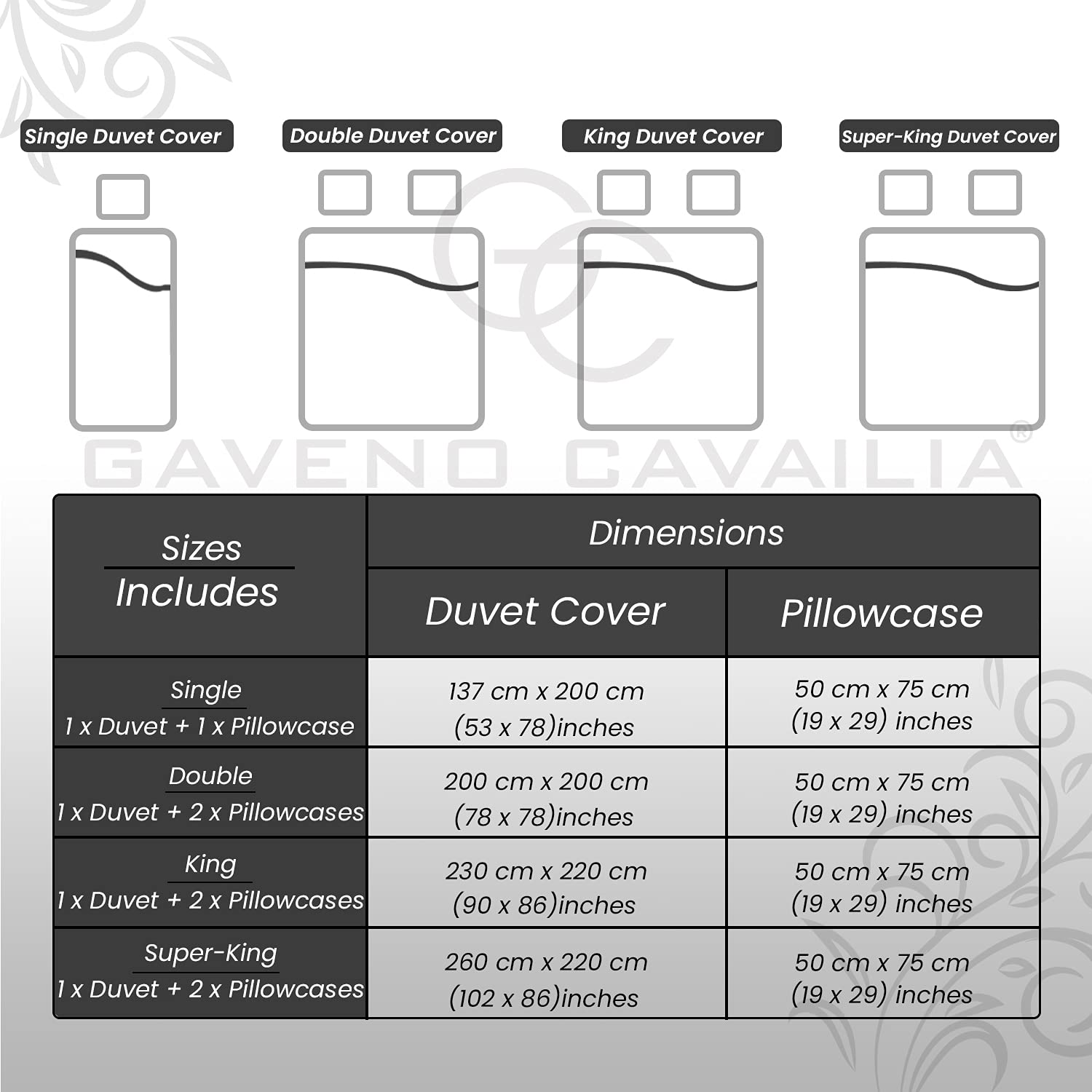 GC GAVENO CAVAILIA Checkered Duvet Cover King Size (230cm x 220cm) | Polycotton Bedding Sets King Size | Washable Linen | Grey