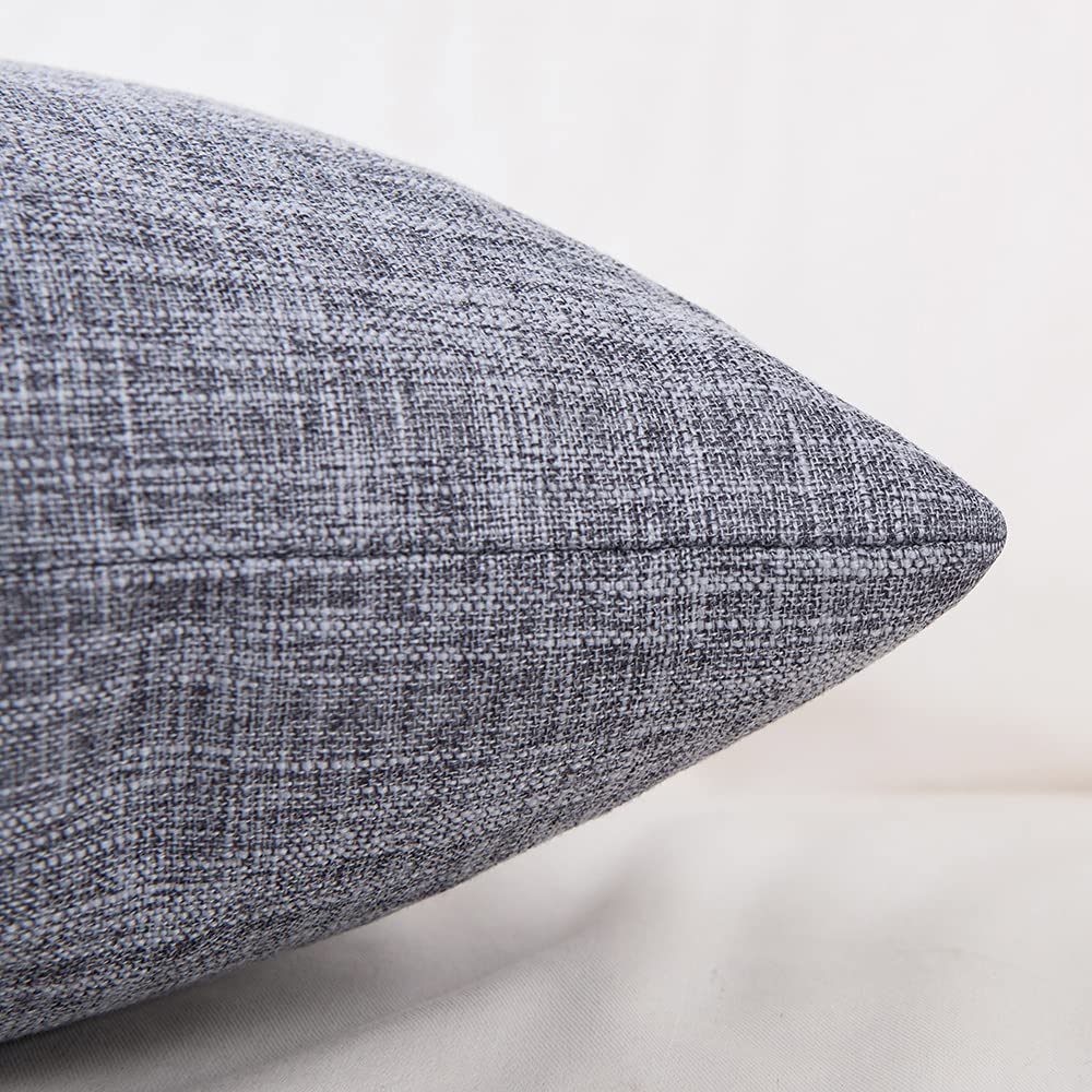 GONOVE Cushion Cover, 4 Pack 45×45cm Linen Cotton Pillowcase Vintage Style Square Throw Pillow Covers Decorative Cushion Covers for Sofa, Couch, Bed, Bench