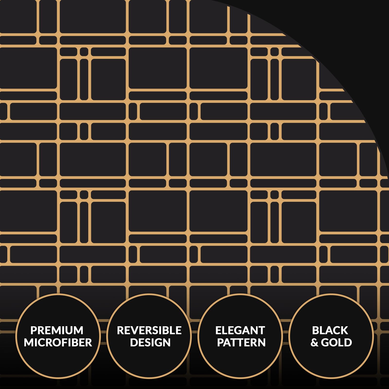 Pamposh King Size Duvet Cover Sets Reversible Bedding 3 Pcs With Zipper Closure Ultra Soft Anti Allergic Non Iron Luxury Microfiber (Black, King (220 x 230 cm))