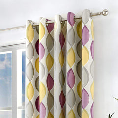 Fusion Lennox, Eyelet Curtains, 117 x 183 cm, Grey