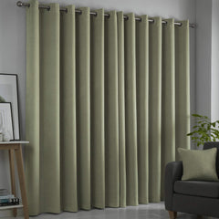 Fusion - Green Curtains W66 x L72" (168 x 183cm) - 2x Panels - Eyelet Curtains in Sage Green - Thermal Curtains for Bedroom/Living Room - Sage Curtains & Drapes - Door Curtains - Strata Collection