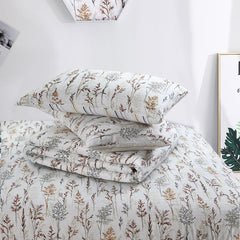 Bronwen Mathews Double Duvet Cover Sets - Microfibre Printed Reversible Duvet Cover Sets - Duvet Cover Double Size Bedding Sets - Double Duvet Sets With Pillowcases (Wildflowers, Double)