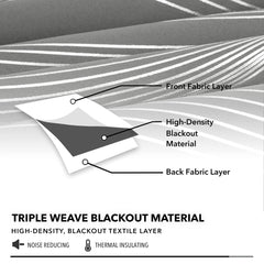 Deconovo Grey Curtains 66 x 54 Inch Drop Foil Printed Wave Line Room Darkening Curtains Thermal Insulated Energy Saving Super Soft Eyelet Blackout Curtains for Bedroom Light Grey 2 Panels