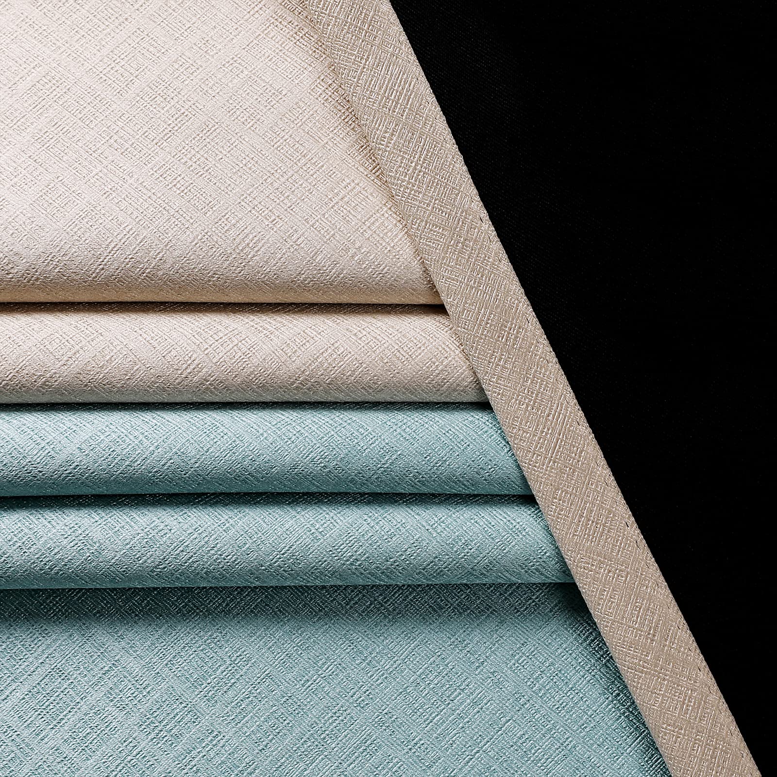 Krismile 100% Blackout Eyelet Curtains Camel Beige - Thermal Insulated & Noise Reducing, Thick Short Curtains for Bedroom, Lined Blackout curtains, Room Darkening Curtains, 46 x54 inch 2 Panels