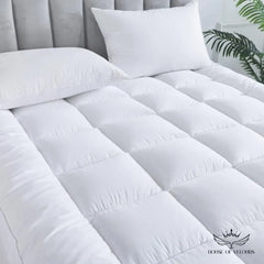 House of Velours Home Microfiber Quilted Mattress Topper Double Bed 4 Inch /10cm