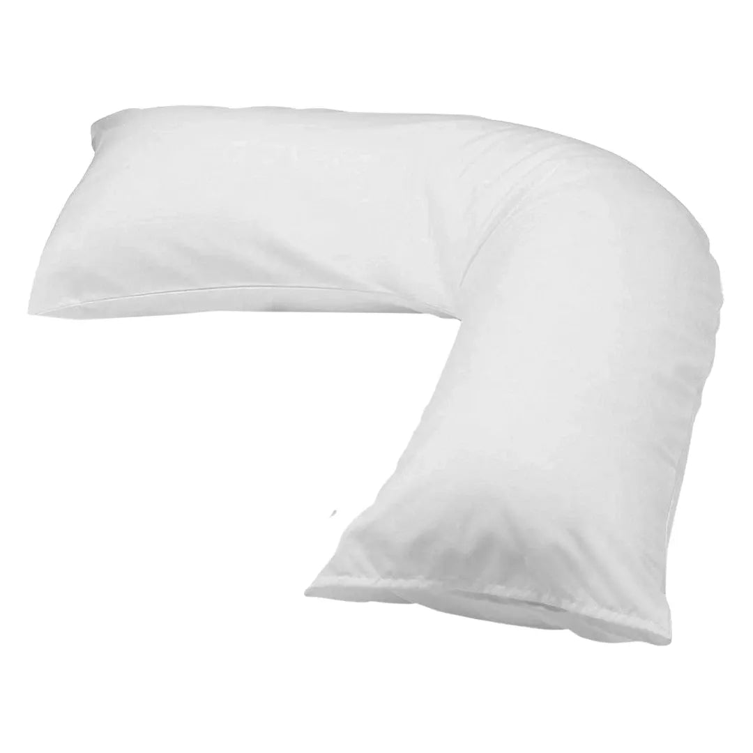 Home V Pillow with Pillowcase Extra Filled Hollow Fiber for Neck Support