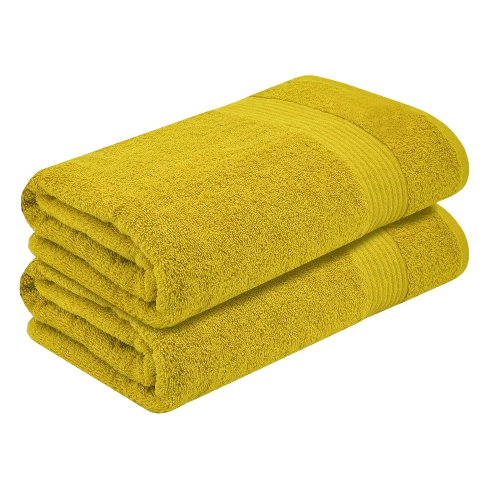 Home Premium Bath Towel Set (2 Pack) 100% Combed Cotton Ring-Spun 600 GSM Towels