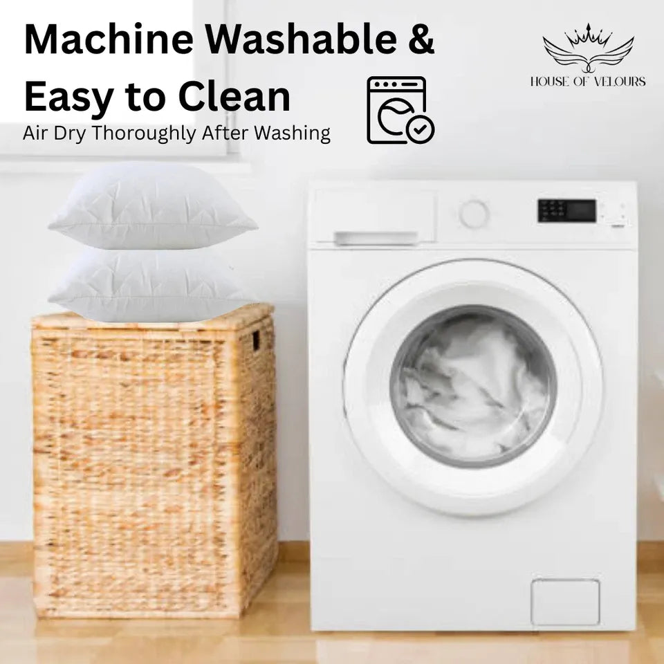 Home Cushion Inserts 4 Pack Hotel Quality Polycotton Quilted Cover