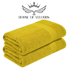 Home Premium Bath Towel Set (2 Pack) 100% Combed Cotton Ring-Spun 600 GSM Towels
