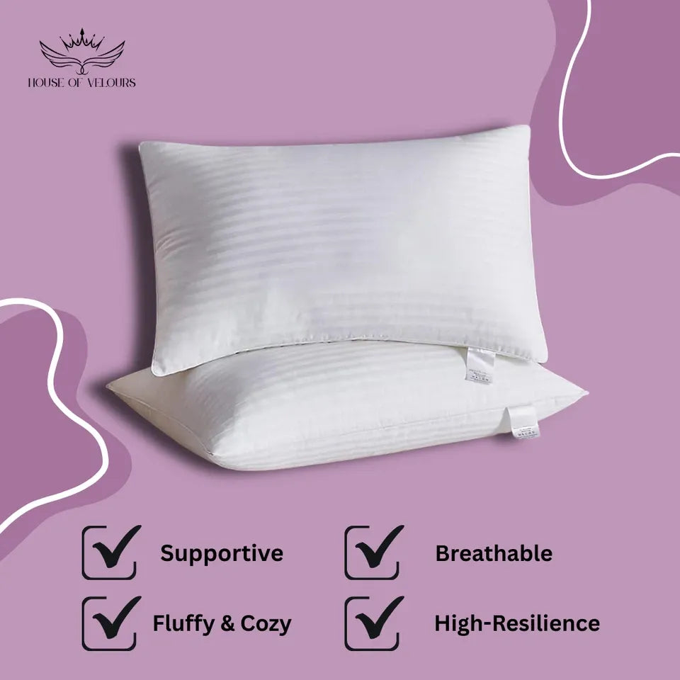House of Velours® Home Pillows 1,2,4,6,8 Pack Hotel Quality Side Sleeper Bounce